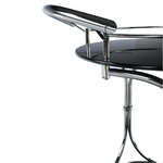 Casa si Gradina - Mobilier - Mese si birouri - Birouri - Masuta de servire, sticla neagra/crom, VESNA - Infinity.ro