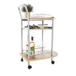 Casa si Gradina - Mobilier - Mese si birouri - Birouri - Masuta de servire, fag/argintie, LIMA - Infinity.ro