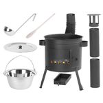 Casa si Gradina - Termice - Sobe, Seminee si accesorii - Cazane combustibil solid - Soba cu ceaun/tuci, cu burlane, 36 cm, ceaun de 14 L, polonic, lingura de lemn, Artool - Infinity.ro