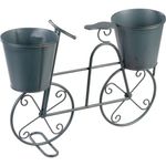 Casa si Gradina - Gradinarit si plante - Plante si ghivece - Accesorii ghivece si jardiniere - Suport metalic pentru ghivece flori, MagicHome, model bicicleta, 2 suporturi, 50x15x37 cm - Infinity.ro