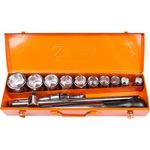 Casa si Gradina - Constructii - Scule de mana si unelte - Chei si truse chei - Set/trusa chei tubulare, 3/4", 14 piese, 22-50 mm, Richmann Exclusive - Infinity.ro