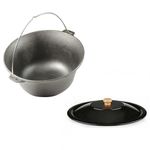 Casa si Gradina - Bucatarie si vesela - Vase pentru gatit - Oale si cratite - Set ceaun fonta cu capac emailat, 14.5 L, Premium - Infinity.ro