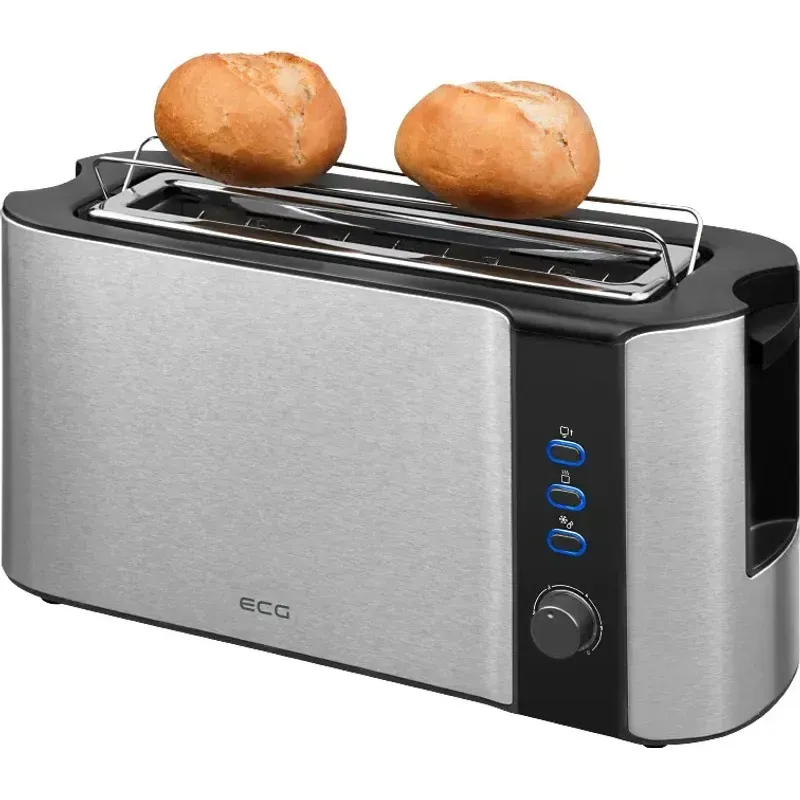Electronice si Electrocasnice - Climatizare si sisteme de incalzire - Aparate racire aer - Ventilatoare - Prajitor de paine ECG ST 10630 inox , 1000 W, 2 felii, 6 niveluri rumenire - Infinity.ro