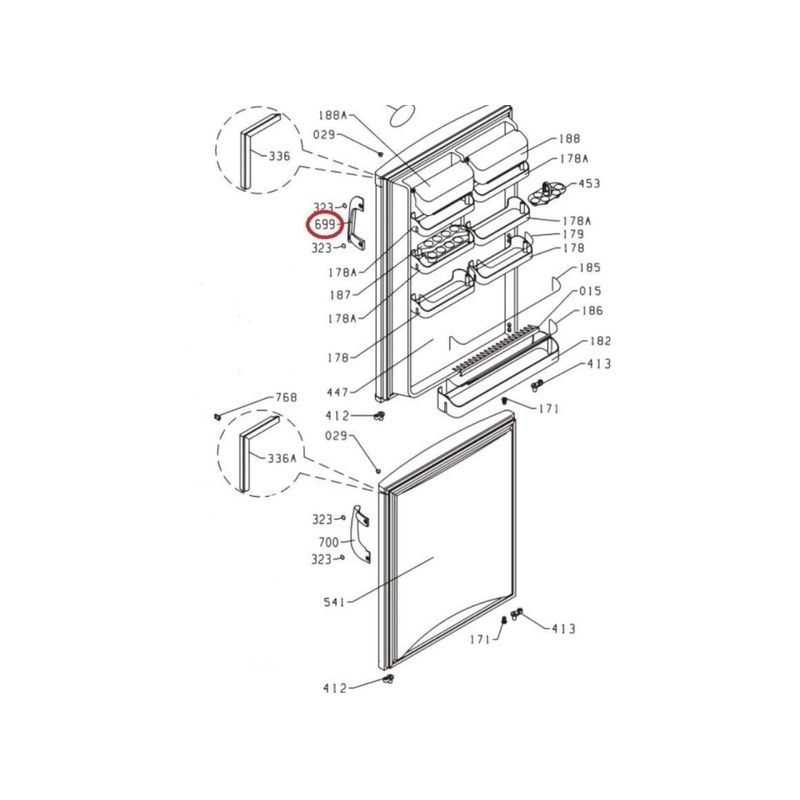 Electronice si Electrocasnice - Aparate frigorifice - Accesorii aparate frigorifice - Maner frigider Gorenje 380375 compatibil - Infinity.ro