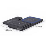 Casa si Gradina - Electrice - Accesorii electrice - Baterii, acumulatori si incarcatoare - Suport portabil incarcare rapida 30W, 3 in 1, Incarcator Wireless pentru Apple Iphone, Negru - Infinity.ro