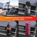 Auto si Moto - Intretinere auto - Stergatoare - Suport rosu pentru pahar auto, scrumiera, telefon, multifuncțional, pliabil - Infinity.ro