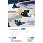 Casa si Gradina - Electrice - Accesorii electrice - Baterii, acumulatori si incarcatoare - Suport portabil incarcare rapida 30W, 3 in 1, Incarcator Wireless pentru Apple Iphone, Negru - Infinity.ro