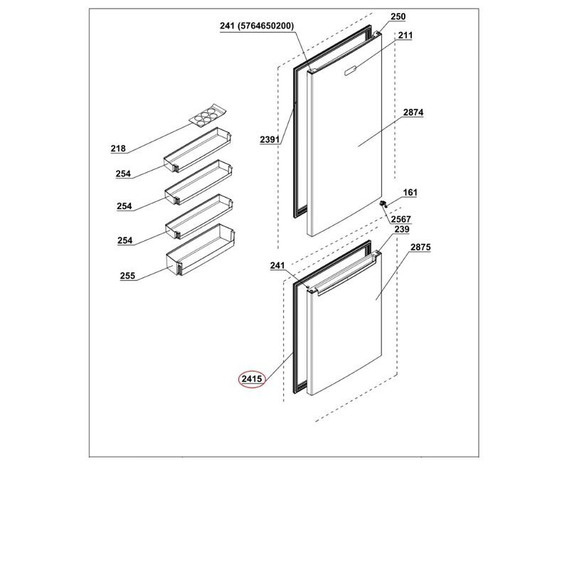 Electronice si Electrocasnice - Aparate frigorifice - Accesorii aparate frigorifice - Garnitura usa congelator C00864953 Beko 4669521500 - Infinity.ro
