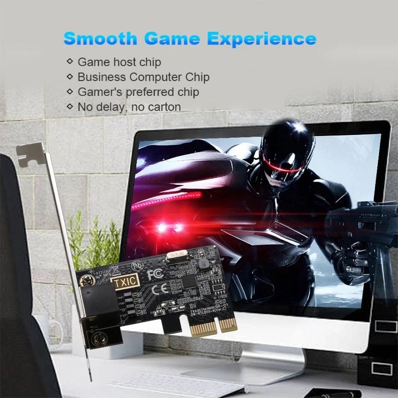 PC, gaming si accesorii - Retelistica - Placi de retea - Placă de rețea PCI Express, PCIe Gigabit 1000Mbps la RJ45 - Infinity.ro