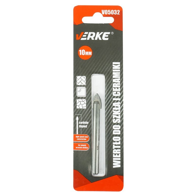 Casa si Gradina - Constructii - Scule electrice si accesorii - Seturi si accesorii pentru gaurit si insurubat - Burghiu ceramica, Verke, V05032, 10 mm, rezistenta ridicata - Infinity.ro