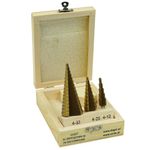 Casa si Gradina - Constructii - Scule electrice si accesorii - Seturi si accesorii pentru gaurit si insurubat - Burghie conice  hss-tin 4-32 mm 3 bucati, VERKE, V05049 - Infinity.ro