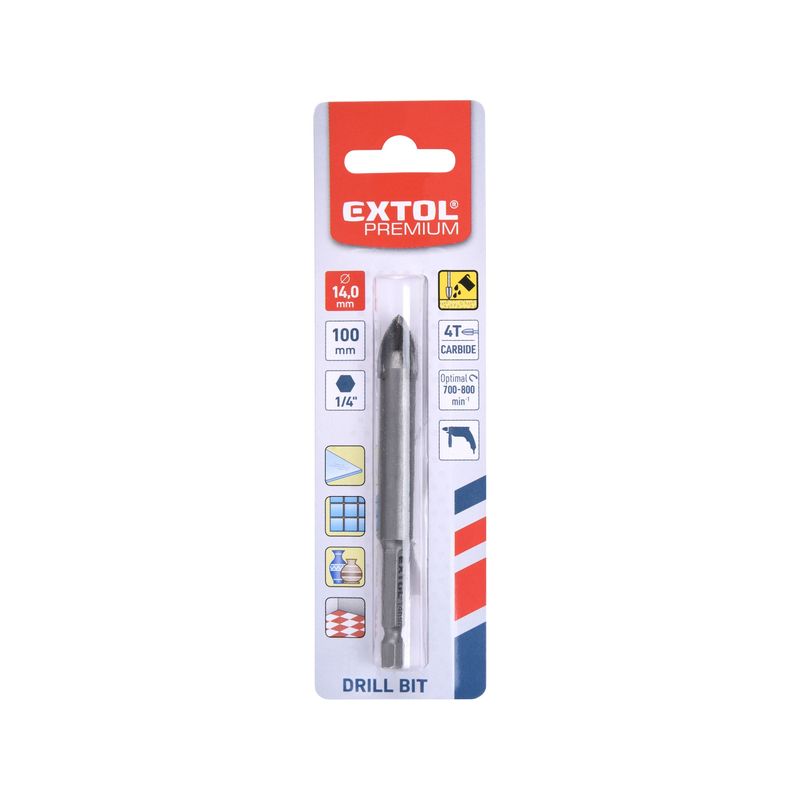 Casa si Gradina - Constructii - Scule electrice si accesorii - Seturi si accesorii pentru gaurit si insurubat - Burghiu pentru sticla si cermica 4mm, EXTOL, 8801894 - Infinity.ro