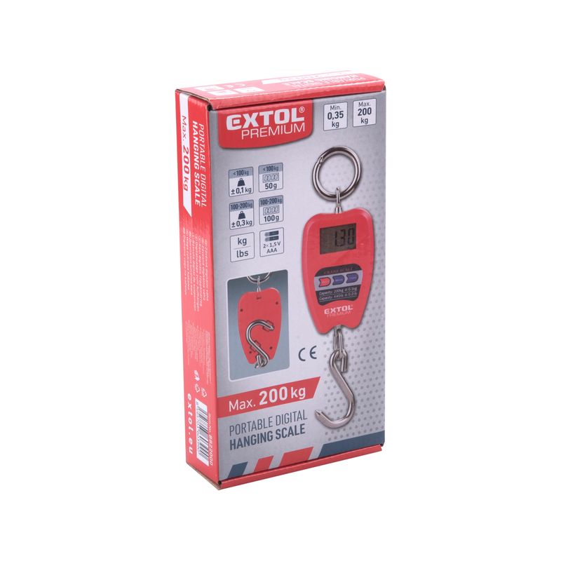 Casa si Gradina - Constructii - Depozitare, transport si protectie - Cantare electronice comerciale - Cantar digital portabil, EXTOL PREMIUM, 8822000, max 200 kg - Infinity.ro