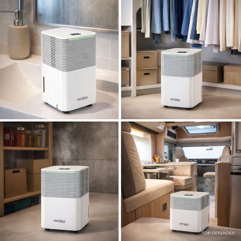 Casa si Gradina - Constructii - Depozitare, transport si protectie - Cantare electronice comerciale - Dezumidificator de aer electric, Kraft&Dele, 12L/24h 200W cu afisaj digital, KD11787 - Infinity.ro