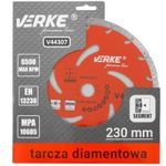 Casa si Gradina - Constructii - Scule electrice si accesorii - Accesorii polizare si slefuire - Disc diamantat, Verke, V44307, 230x22,2x10 mm - Infinity.ro