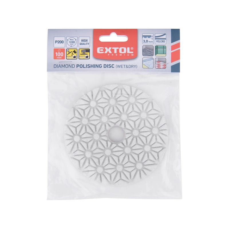 Casa si Gradina - Constructii - Scule electrice si accesorii - Accesorii polizare si slefuire - Disc diamantat cu scai, EXTOL,  100mm, 8803094, uscat/umed - Infinity.ro