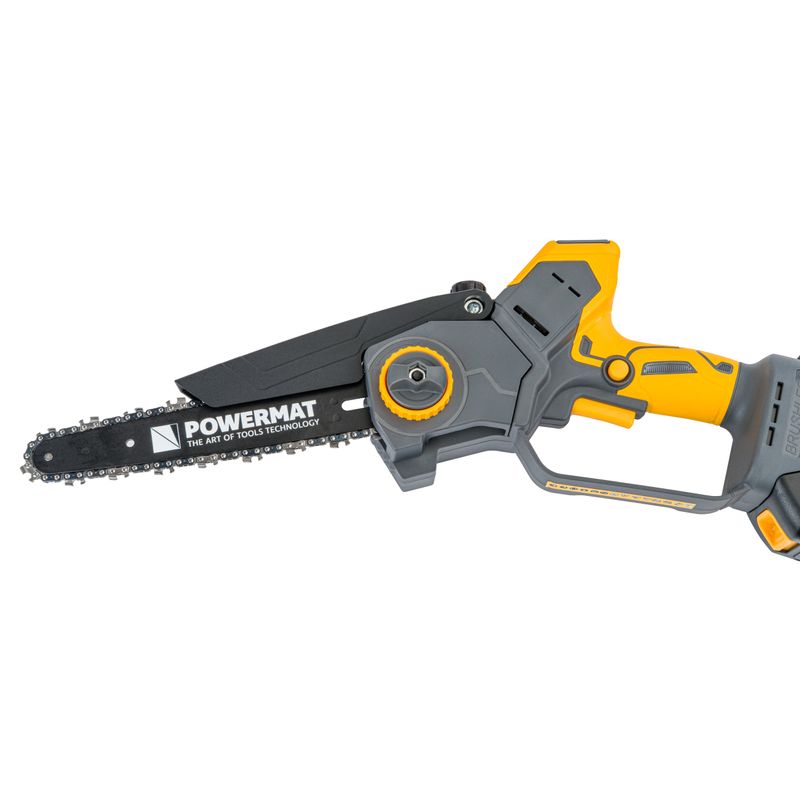 Casa si Gradina - Constructii - Scule electrice si accesorii - Fierastraie electrice - Fierastrau electric cu lant Powermat, 21V, 2x2Ah, lama 200mm, PM-MPA-2AHM - Infinity.ro