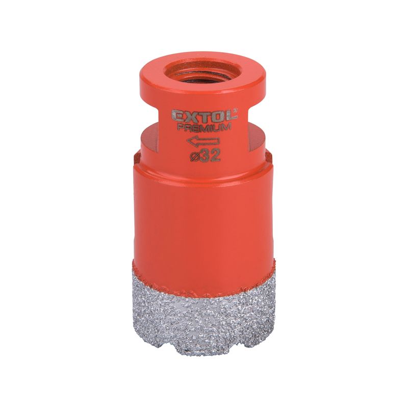 Casa si Gradina - Constructii - Scule electrice si accesorii - Seturi si accesorii pentru gaurit si insurubat - Freza diamantata 32mm, EXTOL PREMIUM, 8802986, 13000 rpm, M14 - Infinity.ro