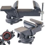 Casa si Gradina - Constructii - Scule electrice si accesorii - Menghine si cleme fixare - Menghina de lacatuserie 150 mm rotativa cu nicovala, PM1237 - Infinity.ro