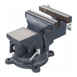 Casa si Gradina - Constructii - Scule electrice si accesorii - Menghine si cleme fixare - Menghina de lacatuserie 125 mm rotativa cu nicovala, Powermat PM1236 - Infinity.ro