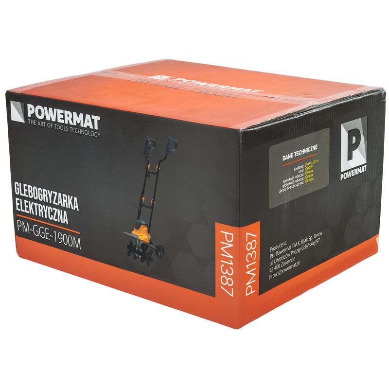Casa si Gradina - Gradinarit si plante - Utilaje gradina - Motosape si motocultoare - Motocultor electric Powermat PM1387, 1900W, 230V, 400mm, 220mm adancime - Infinity.ro