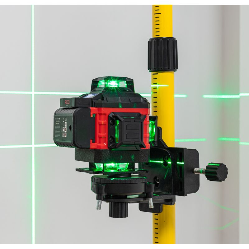 Casa si Gradina - Constructii - Scule electrice si accesorii - Aparate de masura - Nivela laser cruce 4D 360 verde, Red Technic, RTPLK0036 - Infinity.ro