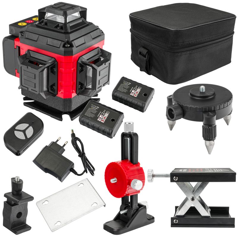 Casa si Gradina - Constructii - Scule electrice si accesorii - Aparate de masura - Nivela laser cruce 4D 360 verde, Red Technic, RTPLK0036 - Infinity.ro