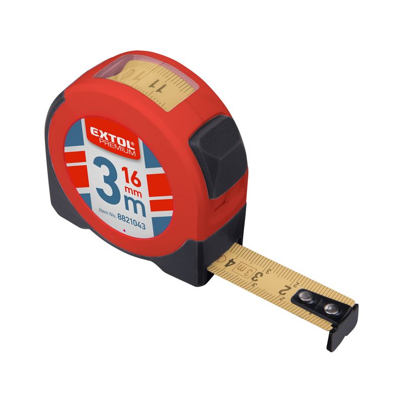 Casa si Gradina - Constructii - Scule electrice si accesorii - Aparate de masura - Ruleta retractabila, EXTOL PREMIUM, 8821043, Precizie clasa a II-a, carcasa ABS/cauciuc - Infinity.ro