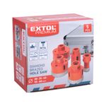 Casa si Gradina - Constructii - Scule electrice si accesorii - Seturi si accesorii pentru gaurit si insurubat - Set 5 piese burghiu diamant, EXTOL PREMIUM, 8802995, filet M14, 20-68mm - Infinity.ro