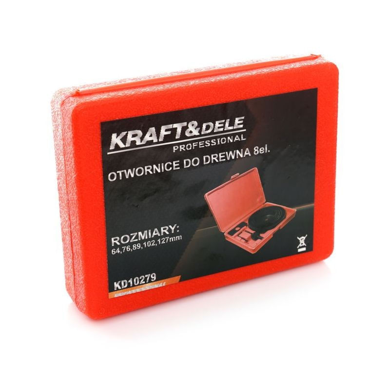 Casa si Gradina - Constructii - Scule electrice si accesorii - Seturi si accesorii pentru gaurit si insurubat - Set carote pentru lemn, 8 buc 64-127mm, KD10279, Kraft&Dele - Infinity.ro