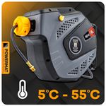 Casa si Gradina - Electrice - Echipamente electrice - Accesorii compresoare - Tambur Automat Furtun Pneumatic Powermat PM-ABNW-14-M 14m 150 PSI, 3.6 kg - Infinity.ro