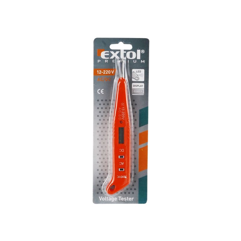 Casa si Gradina - Constructii - Scule electrice si accesorii - Aparate de masura - Tester tensiune cu afisaj, 12-220V, 8831210, AC/DC, Extol Premium - Infinity.ro