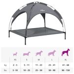 Petshop - Accesorii petshop - Culcusuri si custi - Culcusuri si saltele - Pat de caini cu baldachin, antracit, tesatura Oxford si otel - Infinity.ro