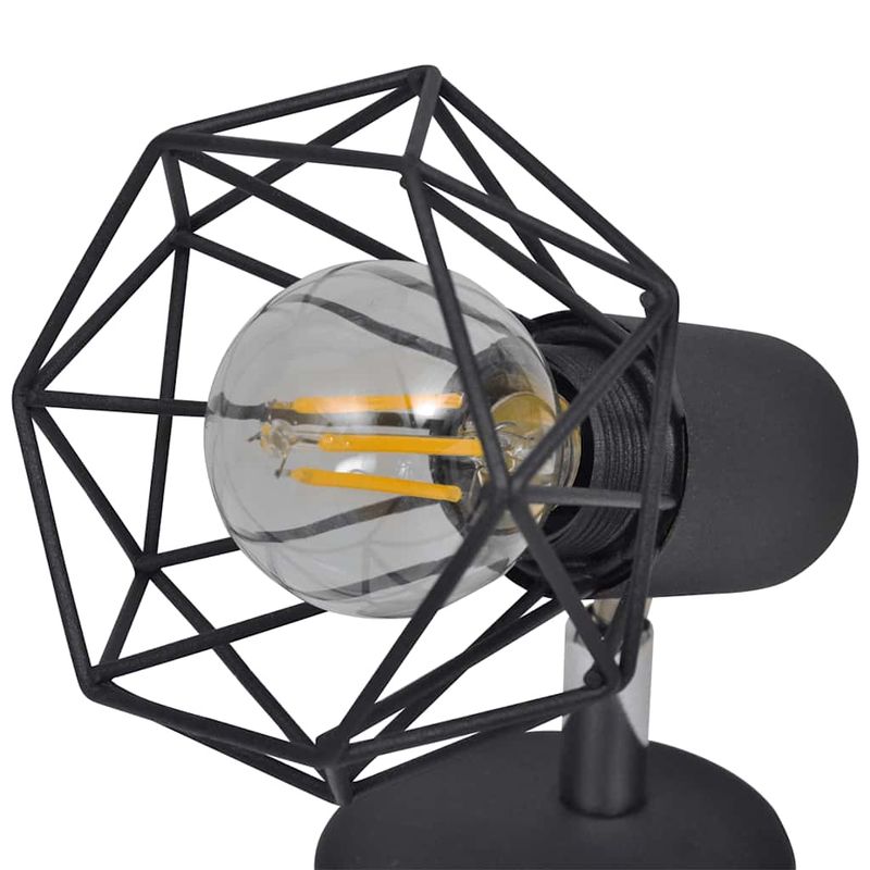 Casa si Gradina - Corpuri si surse de iluminat - Plafoniere, aplice si spoturi - Aplice perete cadru sarma, stil industrial, negru, bec cu filament LED - Infinity.ro