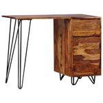 Casa si Gradina - Mobilier - Mese si birouri - Birouri - Birou de lucru cu 1 Sertar si 1 Dulap, Lemn masiv de palisandru - Infinity.ro