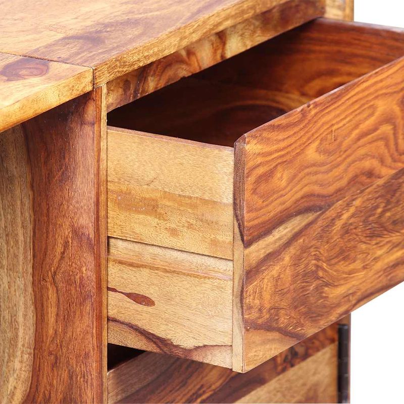 Casa si Gradina - Mobilier - Mese si birouri - Birouri - Birou de lucru cu 1 Sertar si 1 Dulap, Lemn masiv de palisandru - Infinity.ro