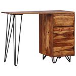 Casa si Gradina - Mobilier - Mese si birouri - Birouri - Birou de lucru cu 1 Sertar si 1 Dulap, Lemn masiv de palisandru - Infinity.ro