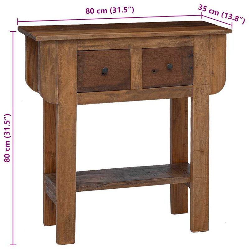 Casa si Gradina - Mobilier - Comode si corpuri - Console - Masa consola, 80x35x80 cm, amestec de lemn reciclat - Infinity.ro