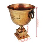 Casa si Gradina - Bucatarie si vesela - Accesorii bar - Frapiere si clesti gheata - Frapiera pentru sampanie, model cupa trofeu, maro - Infinity.ro