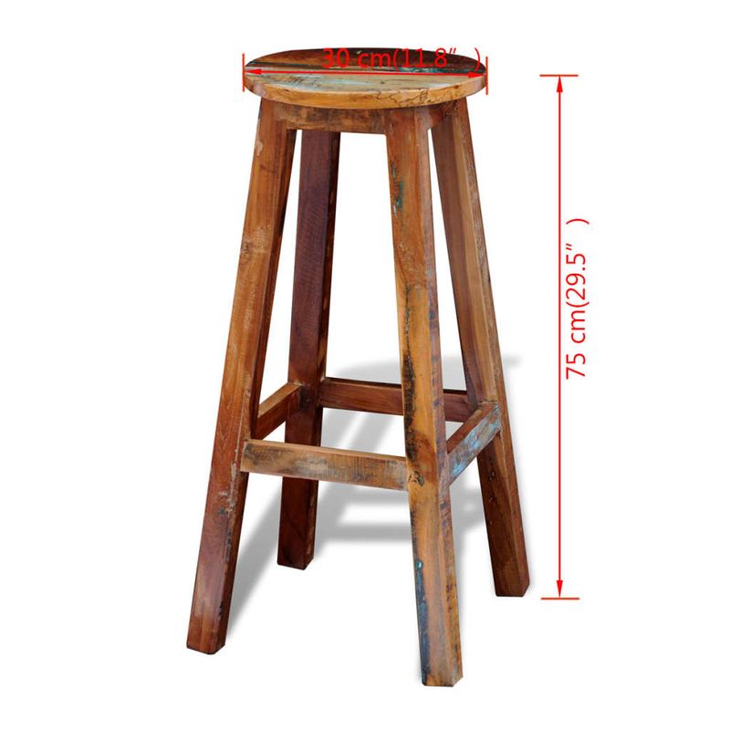 Casa si Gradina - Mobilier - Scaune si fotolii - Scaune - Scaun de bar, lemn masiv reciclat - Infinity.ro