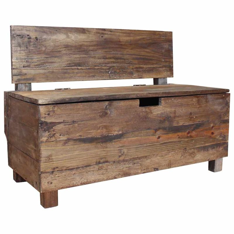 Casa si Gradina - Mobilier - Canapele si coltare - Banchete - Banca, 86x40x60 cm, lemn masiv de mahon - Infinity.ro