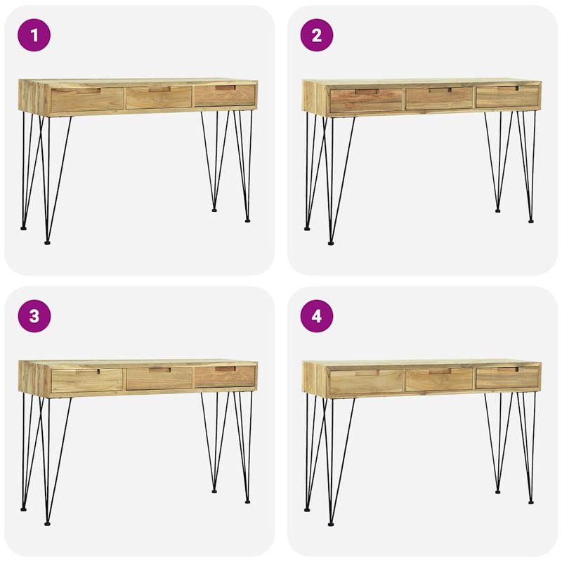 Casa si Gradina - Mobilier - Comode si corpuri - Console - Masa consola, 120x35x76 cm, tec masiv - Infinity.ro
