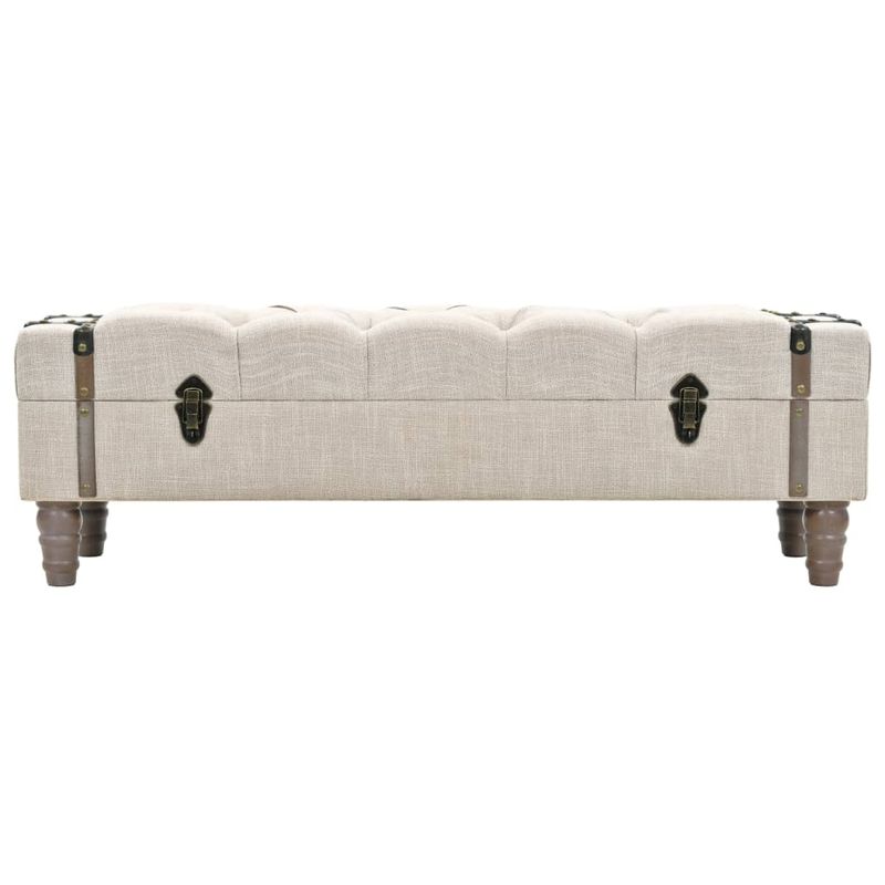 Casa si Gradina - Mobilier - Canapele si coltare - Banchete - Banca de depozitare, lemn masiv si otel, 111 x 34 x 37 cm - Infinity.ro