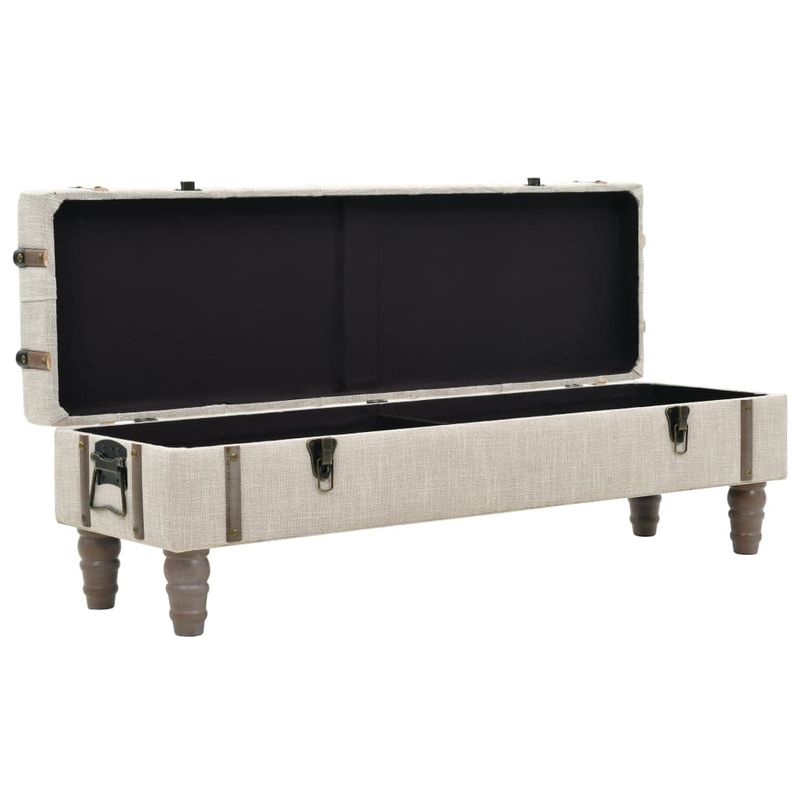 Casa si Gradina - Mobilier - Canapele si coltare - Banchete - Banca de depozitare, lemn masiv si otel, 111 x 34 x 37 cm - Infinity.ro