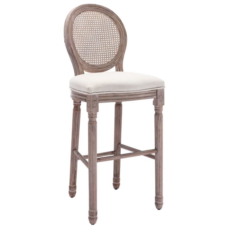 Casa si Gradina - Mobilier - Scaune si fotolii - Scaune - Scaune de bar, 2 buc., alb, panza - Infinity.ro