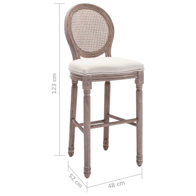 Casa si Gradina - Mobilier - Scaune si fotolii - Scaune - Scaune de bar, 2 buc., alb, panza - Infinity.ro