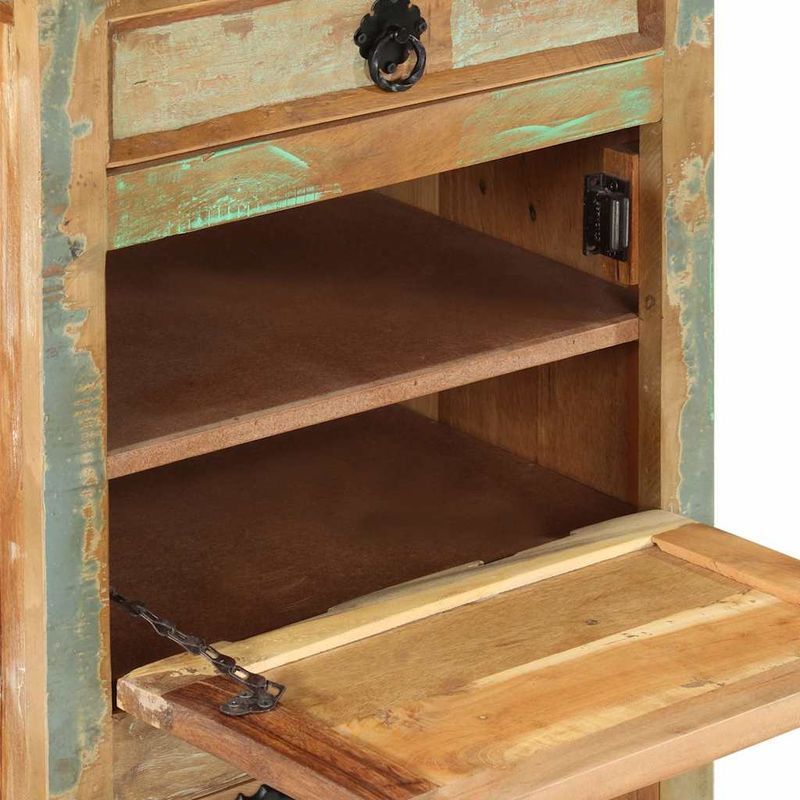 Casa si Gradina - Mobilier - Organizare si depozitare - Organizator incaltaminte - Dulap incaltaminte 4 niveluri cu sertar, lemn masiv recuperat - Infinity.ro