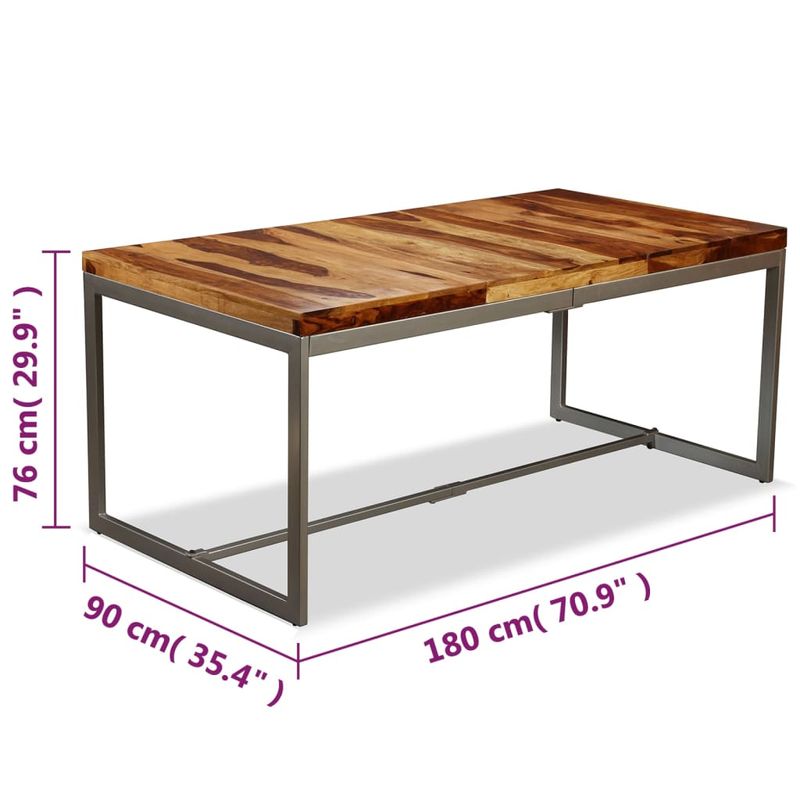 Casa si Gradina - Mobilier - Mese si birouri - Mese bucatarie si dining - Masa de bucatarie, 180 cm, lemn masiv de acacia si otel - Infinity.ro
