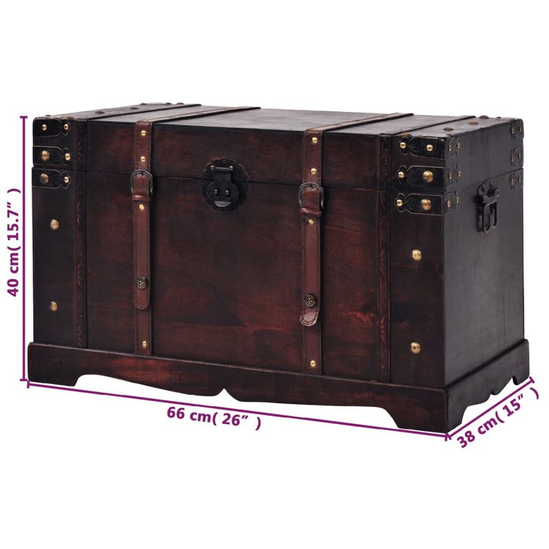 Casa si Gradina - Mobilier - Organizare si depozitare - Cufere si lazi - Cufar vintage din lemn, 66 x 38 x 40 cm - Infinity.ro