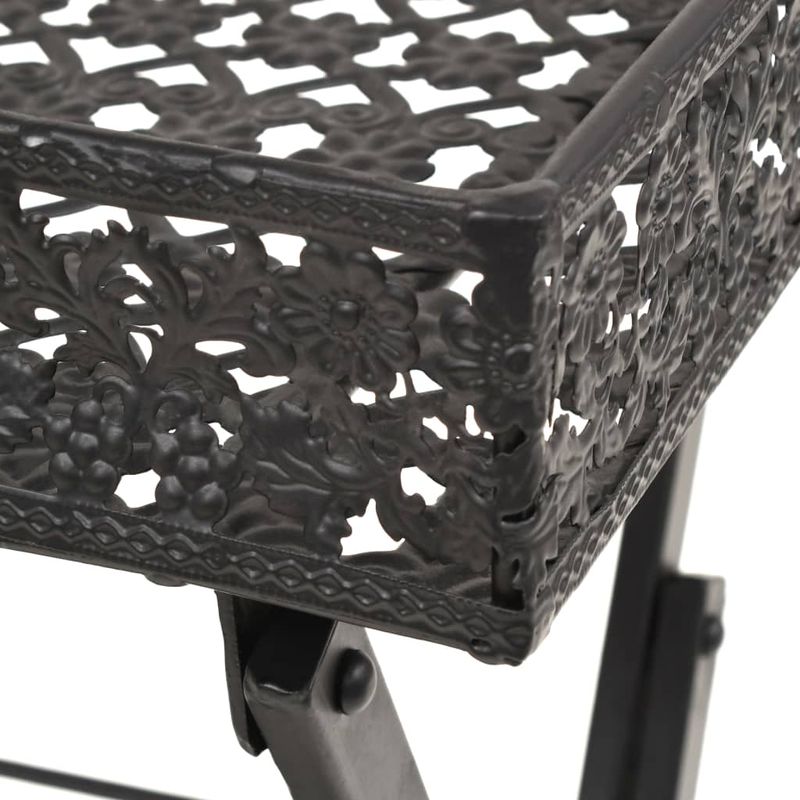 Casa si Gradina - Mobilier - Mese si birouri - Masute de cafea - Masuta de ceai pliabila stil vintage negru 58x35x72 cm metal - Infinity.ro